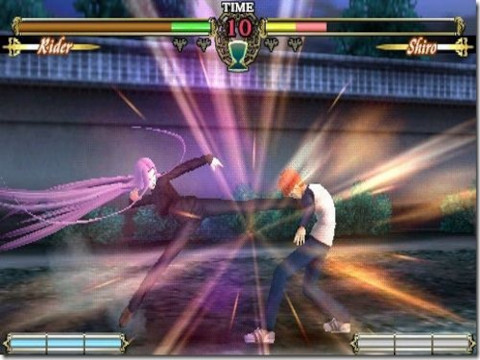 Video game screenshot, Fate: Unlimited Codes, 2.5D fighting game