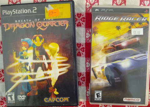 Video games, Breath of Fire: Dragon Quarter for PS2, Ridge Racer for PSP